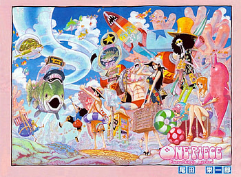 Straw Hat Crew Fishman Island Pink, straw hat, mugiwara, one, straw hat pirates, piece, one piece, pirates HD wallpaper