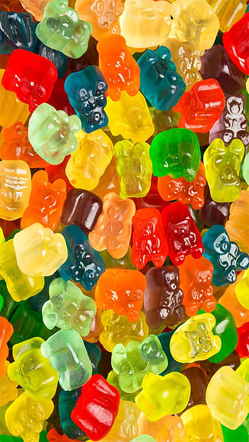 Gummy Bears, , Candy-themed background, Sweet indulgence HD phone wallpaper