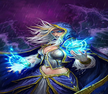 Raging Sorceress, sorceress, magic, raging, fantasy, storm HD wallpaper