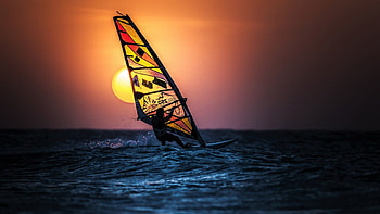 Windsurfing, Sailing HD wallpaper
