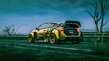 Rallycross Toyota Yaris Rear , toyota-yaris, toyota, cars, 2021-cars, artstation HD wallpaper