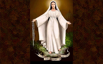 Mary - Mediatrix of All Grace, Mother of God, Rosary, Virgin, Mary HD wallpaper