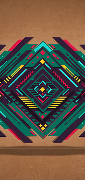 Colorful shapes, Geometric arrangement, Abstract style, Eye-catching design HD phone wallpaper
