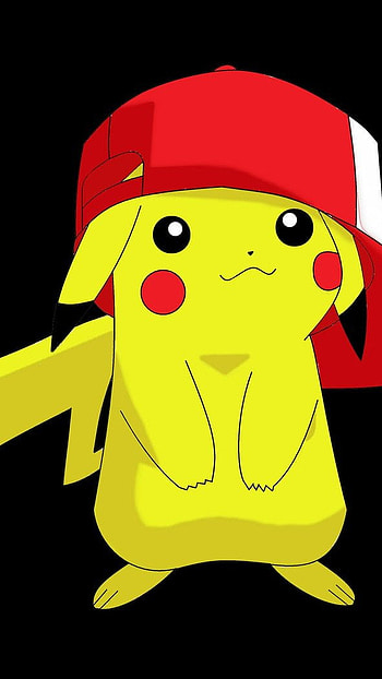 Cap pickachu, pokemon, anime HD phone wallpaper