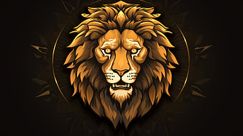 Logo Lion Illustration Style, Animal, lion HD wallpaper