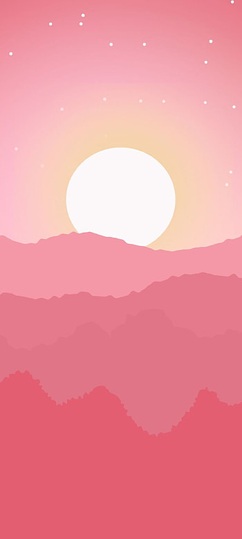 Nature, Sunrise, Vector, Pink HD phone wallpaper