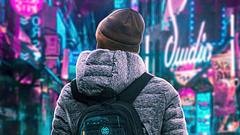 Scifi Boy Winter Hat , scifi, cyberpunk, artist, artwork, digital-art HD wallpaper