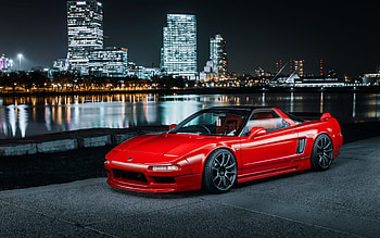 Honda NSX, exterior, red sports coupe, NSX tuning, red NSX, Japanese sports cars, Honda HD wallpaper