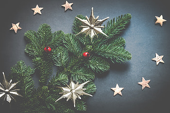 Holidays, Stars, Fir, Spruce, Christmas Decoration, New Year's Decoration HD wallpaper