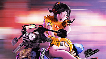 Urban Scooter Girl , artist, artwork, digital-art, deviantart HD wallpaper
