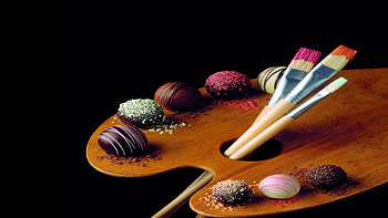 *** Palette of chocolates ***, cukierki, paleta, slodycze, jedzenie, czekoladki HD wallpaper