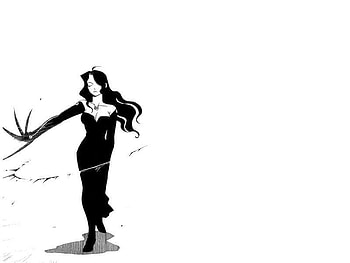 Lust, girl, white, black, anime HD wallpaper