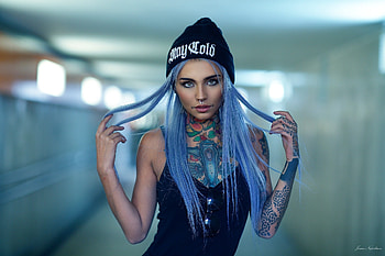 Fishball Suicide, babe, lady, suicide girls, model, woman HD wallpaper