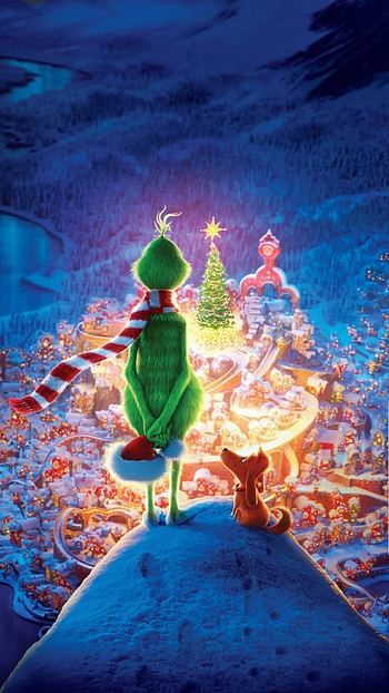 Grinch Looking Down on Whoville, movie HD phone wallpaper