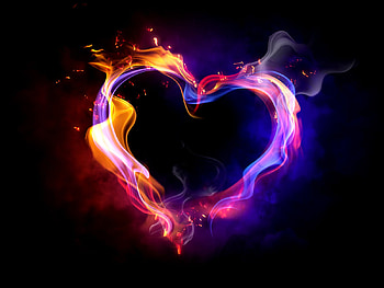 Holidays, Background, Fire, Hearts, Love, Valentine's Day HD wallpaper