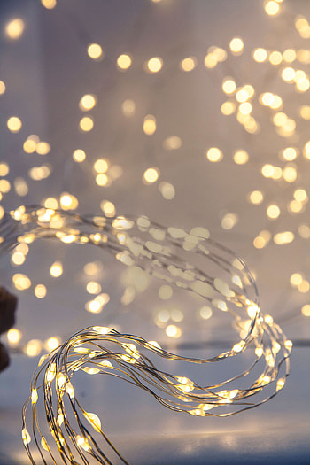 Battery-powered fairy lights, Decorative lighting, Wedding and garden party, Warm white glow HD phone wallpaper