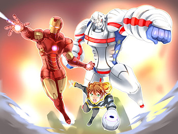 HEROMANxIRONMAN, mkiv, stark, heroman, tony, hero, ironman, comic, marvel HD wallpaper