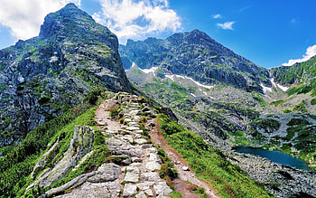 Tatra in Poland, Tatra, Poland, mountains, path, lake HD wallpaper