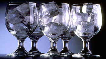 Goblet, Ice in a glass, Refreshing coolness, Glass HD wallpaper