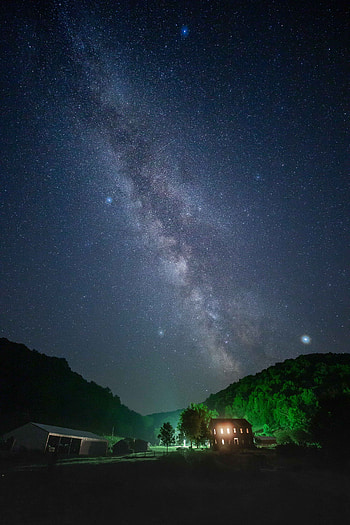 Stars, Night, Dark, Shine, Light, Starry Sky, Darkness HD phone wallpaper