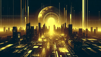 Futuristic Cityscape, Science Fiction, futuristic city, digital landscape, neon lights, Sci Fi HD wallpaper