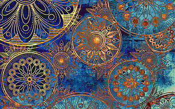 Vintage Drawings on Blue Background | Background and Texture HD wallpaper