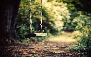 Trees, Grass, Miscellanea, Miscellaneous, Park, Swing HD wallpaper