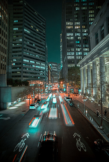Night Life, automotive lighting, awesome, graph, city, road, metro, cool, best, lights, america HD phone wallpaper