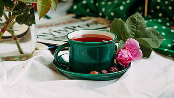 Tea and roses, Romantic , backgrounds, Floral beauty HD wallpaper