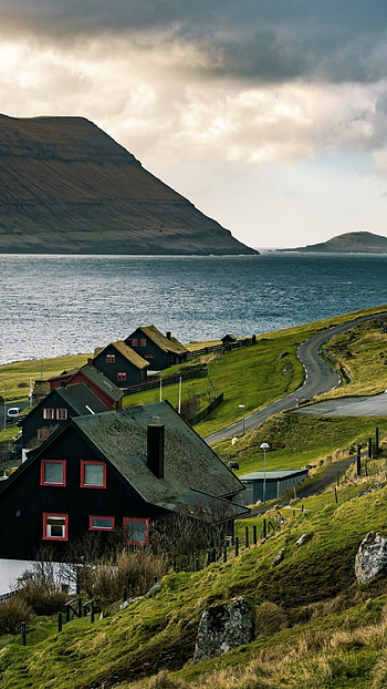 Faroe Islands, Tourist attraction, , Saksun village HD phone wallpaper