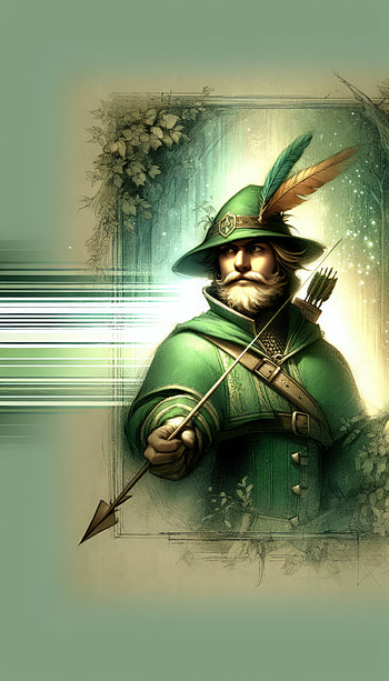 Robin Hood Legendary Archer , archer, forest, illustration, fantasy HD phone wallpaper