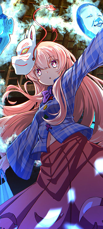 Hata no Kokoro — Touhou Masked Spirit , Anime, Touhou HD phone wallpaper