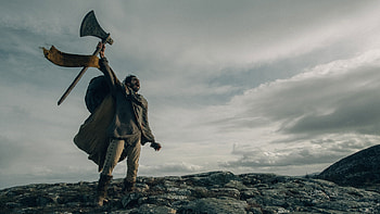 The Green Knight, knight, axe, man, green HD wallpaper