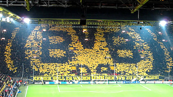 Fan choreo, Borussia Dortmund HD wallpaper