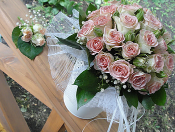 Flowers, Roses, Holiday, Bouquet, Pot HD wallpaper