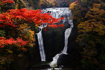 Nature, Trees, Autumn, Waterfall, Break, Precipice, Flow HD wallpaper