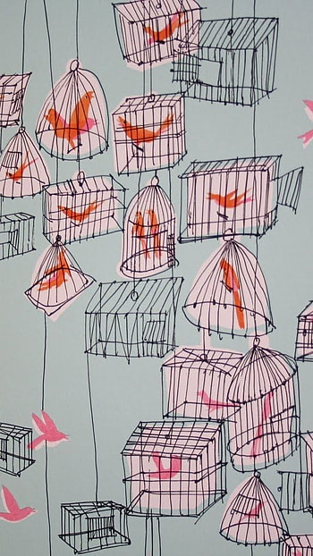 Anthropologie, Birds, Drawing HD phone wallpaper