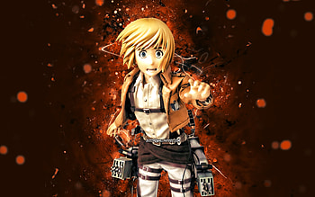 Armin Arlert, , brown neon lights, Attack on Titan, manga, protagonists, Arumin Arureruto, Armin Arlert , Armin Arlert Attack on Titan HD wallpaper