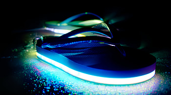 Glowing Flip Flops: A Stunning Ultra, flip flops, footwear, neon lights HD wallpaper