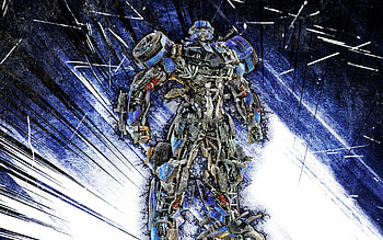 Jolt, grunge art, Transformers, creative, Autobot, Jolt Transformer, blue abstract rays, Jolt , Chevrolet Volt Transformer HD wallpaper