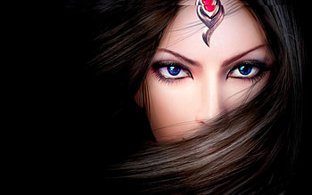 PRETTY FACE, shadow of sword, art, face, game, girl, character HD wallpaper