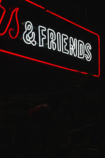 Words, Dark, Neon, Backlight, Illumination, Inscription, Friends HD phone wallpaper