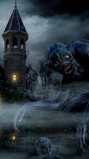 Creepers, spooky, haunted, horror, night, creep, scary, creepy, monster HD phone wallpaper
