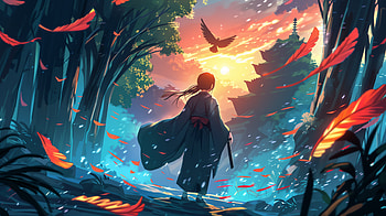 Enchanting Anime Forest - Now!, anime landscape, Cool HD wallpaper
