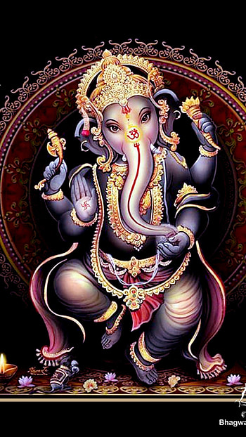 Ganesh , Lord Ganpati, dark theme HD phone wallpaper