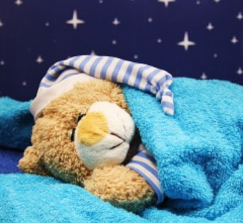 Sweet Dreams, dear Teddy!, blue, stripes, teddy bear, good night, sweet dreams, stars HD wallpaper