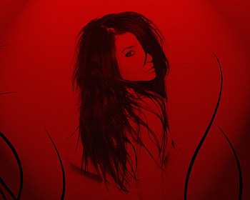 Red, sexy, abstract, woman HD wallpaper