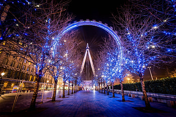 London Eye, UK holiday, New Year celebration, Ferris wheel HD wallpaper