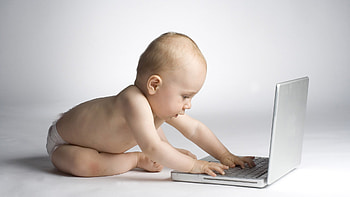 cute baby with quotes 3D HD wallpaper
