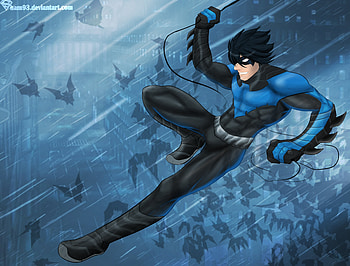 Nightwing Artwork, nightwing, artwork, superheroes, digital-art, deviantart HD wallpaper